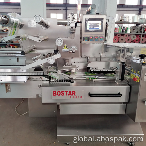 Burger Bread Packing Machine Bostar Auto Flow Burger Bread Hamburger Packing Machine Manufactory